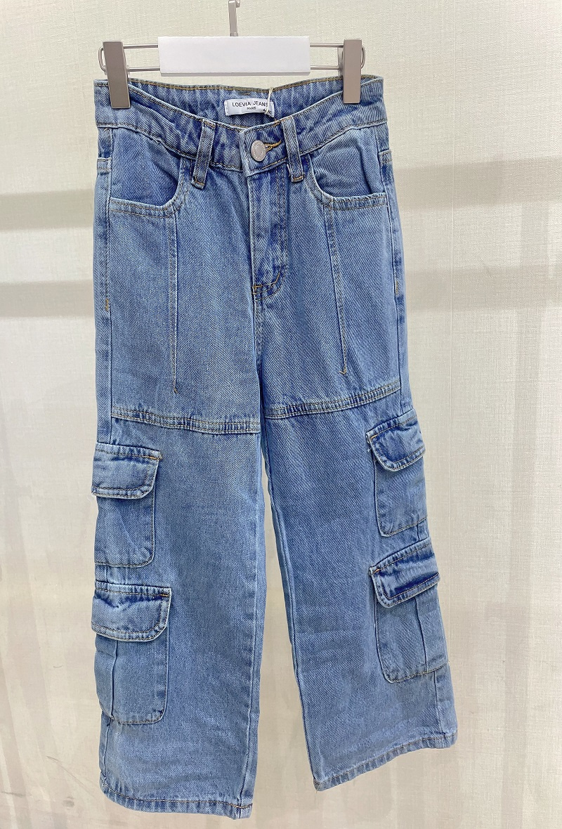 Grossiste LOEVIA - jean cargo fillette