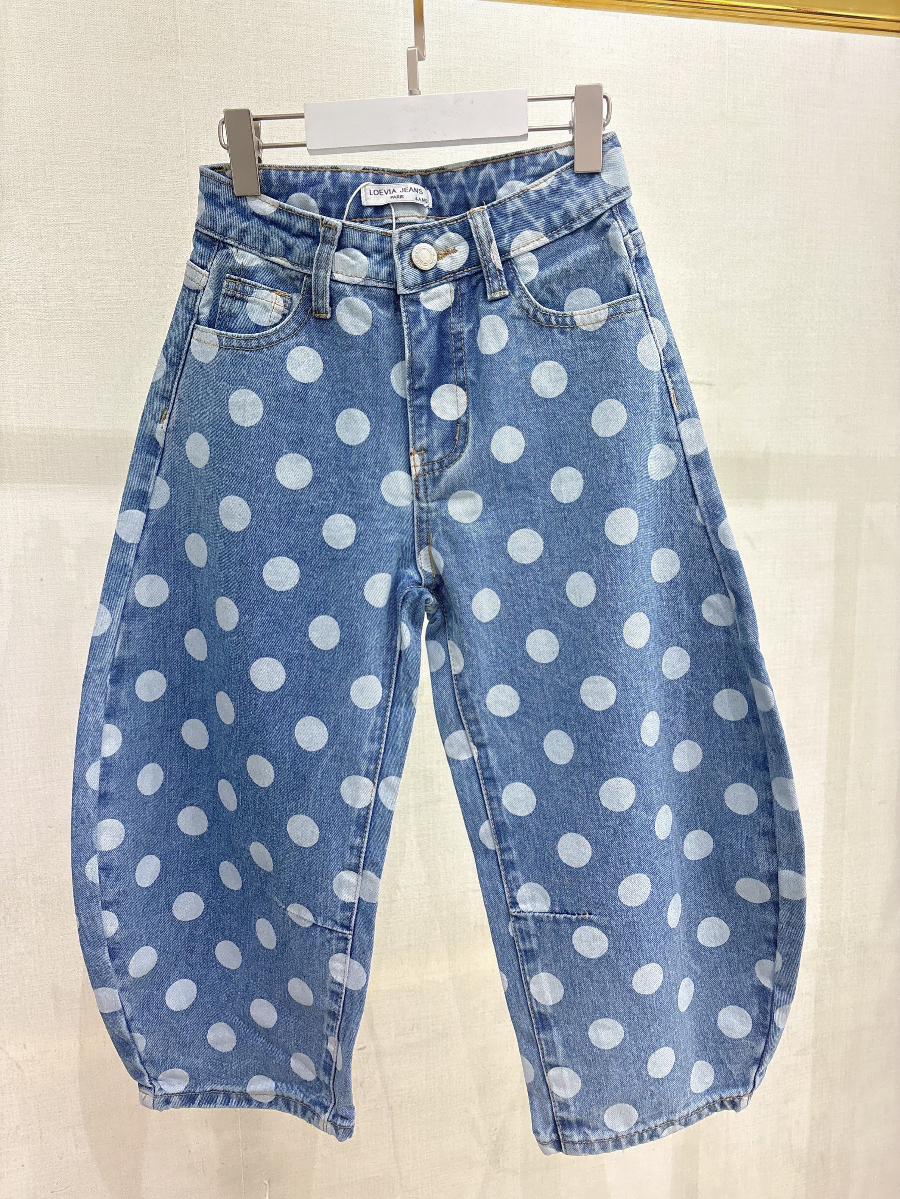 Grossiste LOEVIA - Jean fillette petit pois