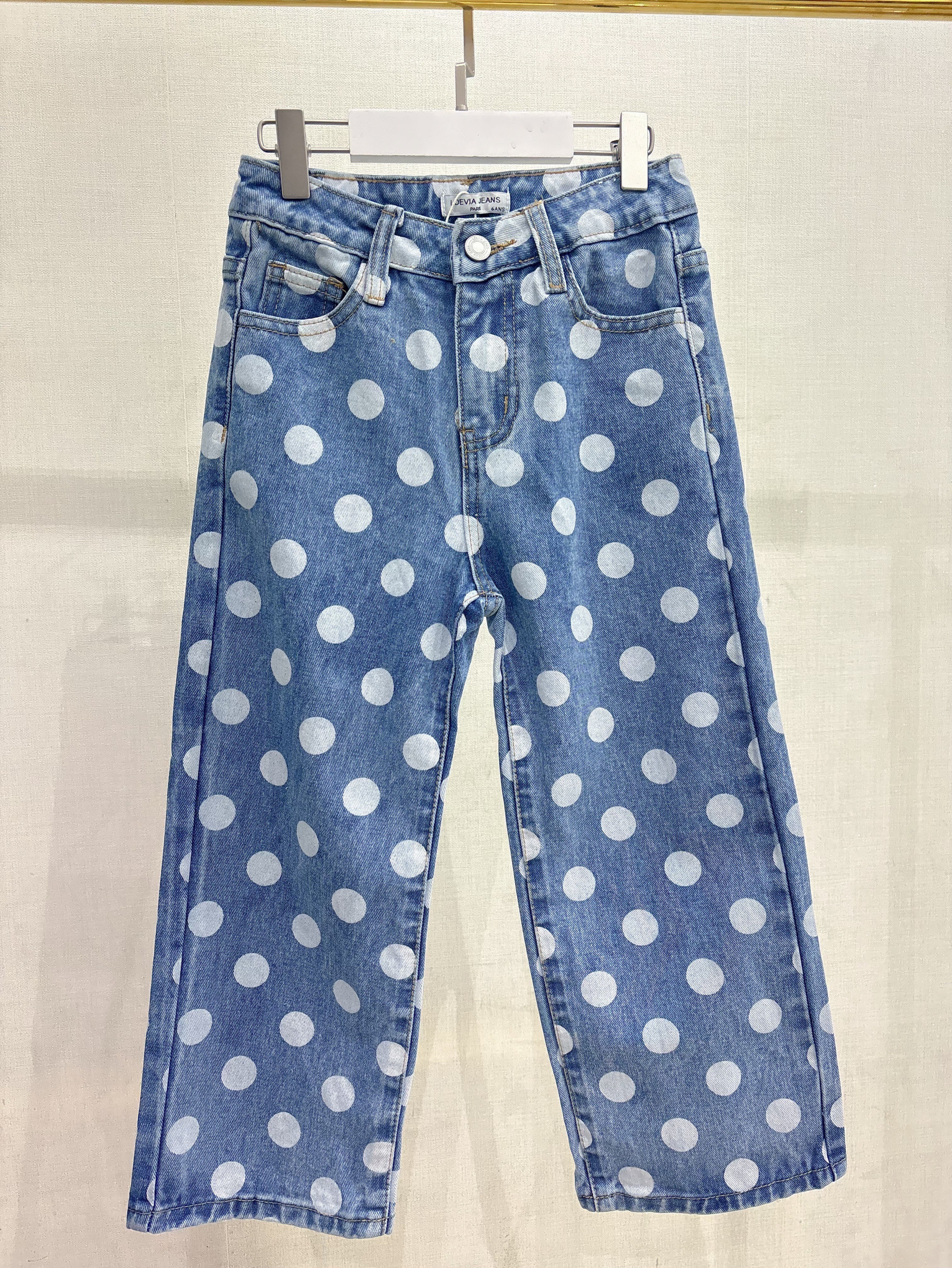 Grossista LOEVIA - Jeans da bambina con piselli