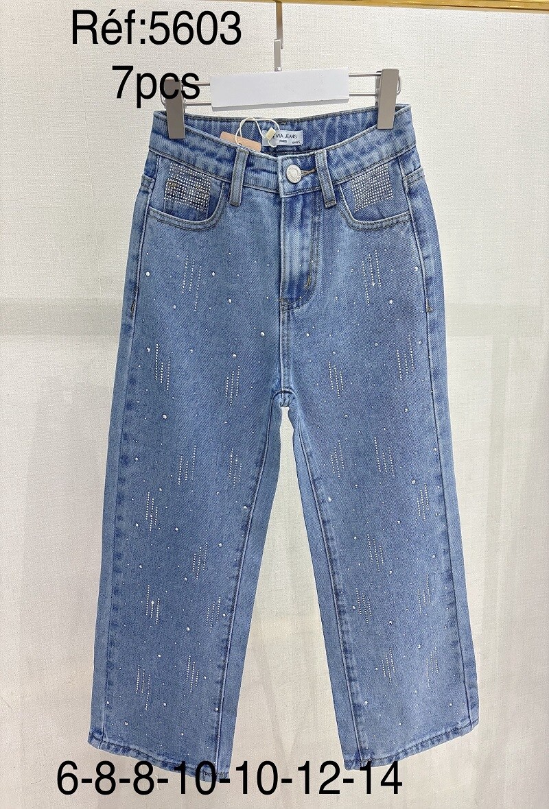 Grossiste LOEVIA - JEANS FILLETTE