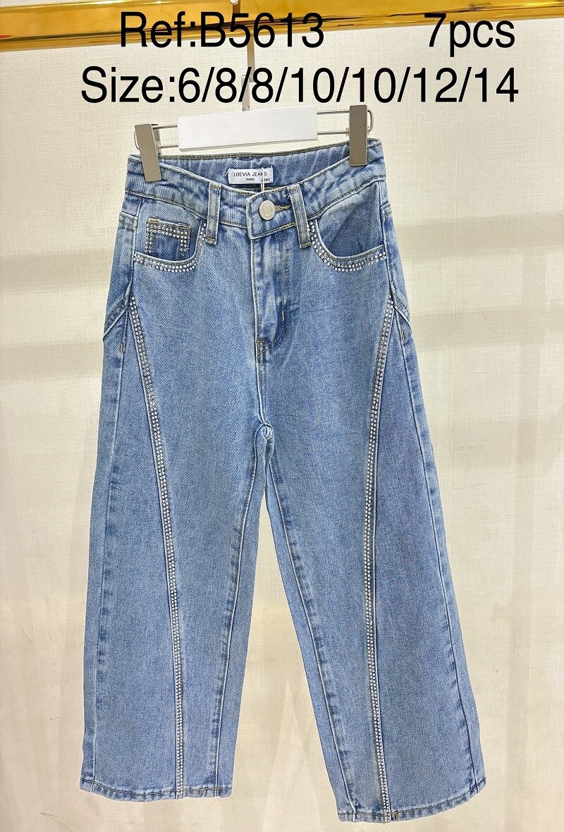 Grossiste LOEVIA - JEANS FILLETTE