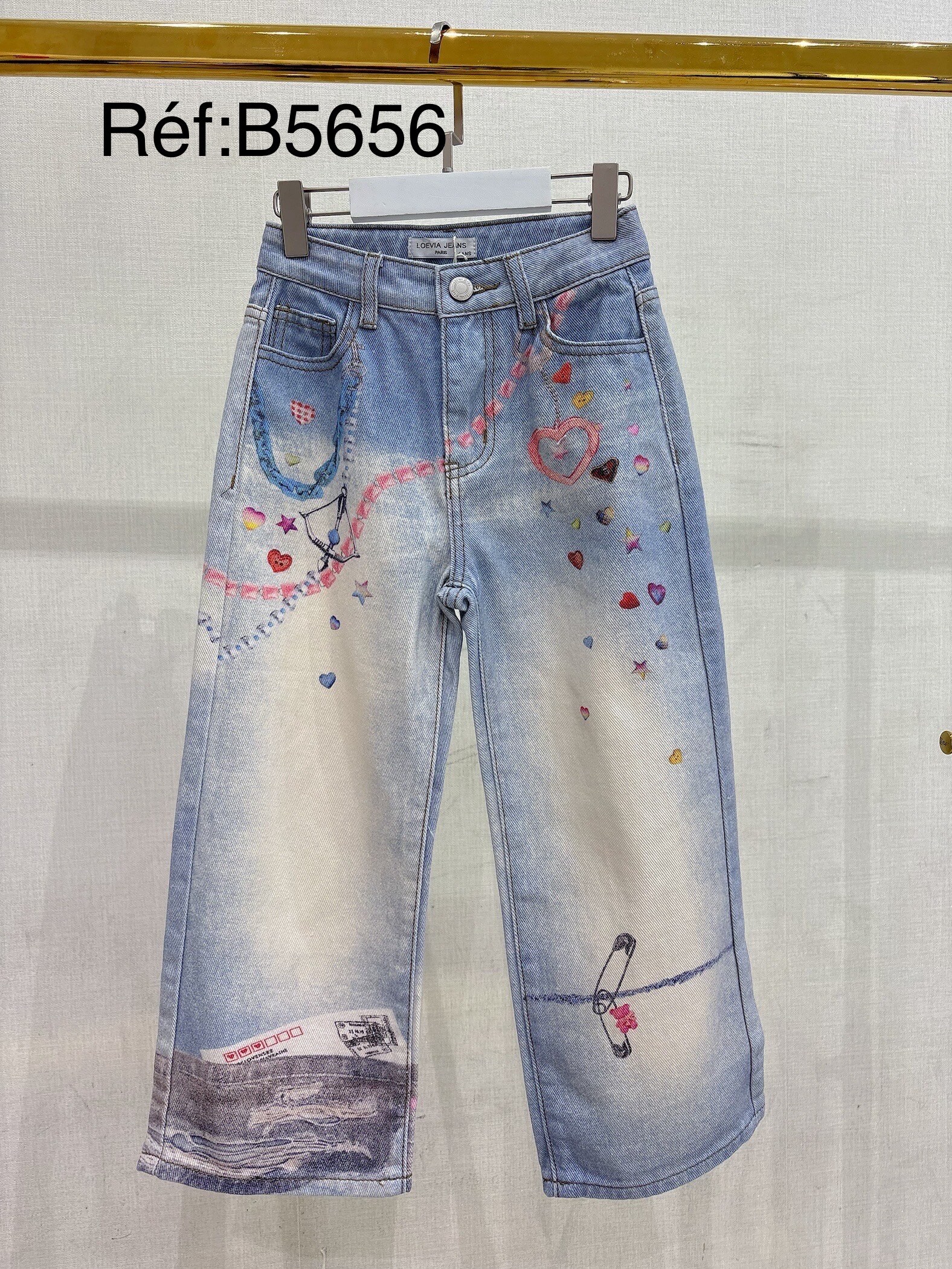 Grossista LOEVIA - jeans stampati da ragazza