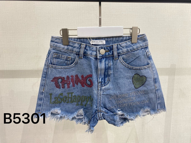 Wholesaler LOEVIA - Little girl's denim shorts