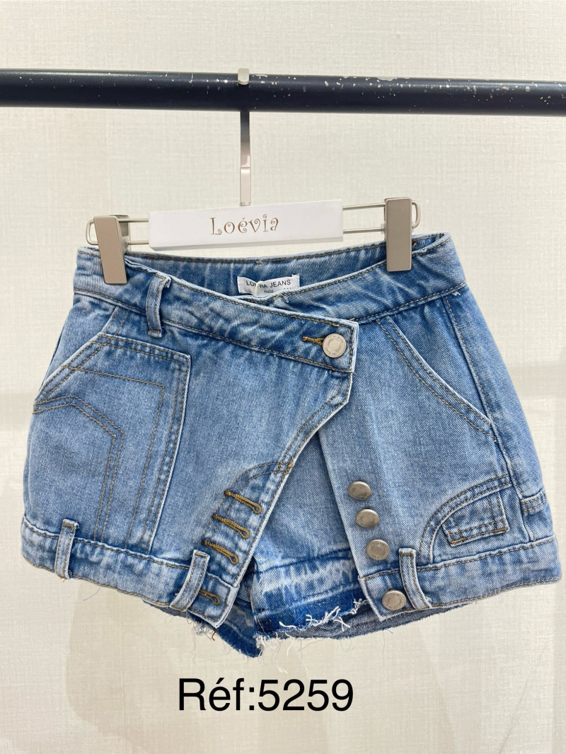 Großhändler LOEVIA - Kurzer Jeansrock für kleine Mädchen