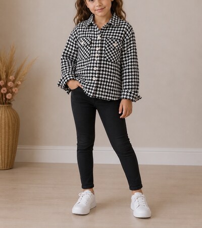 Grossista Lolilol - Camicia pied de poule Grossista Lolilol - Camicia pied de poule