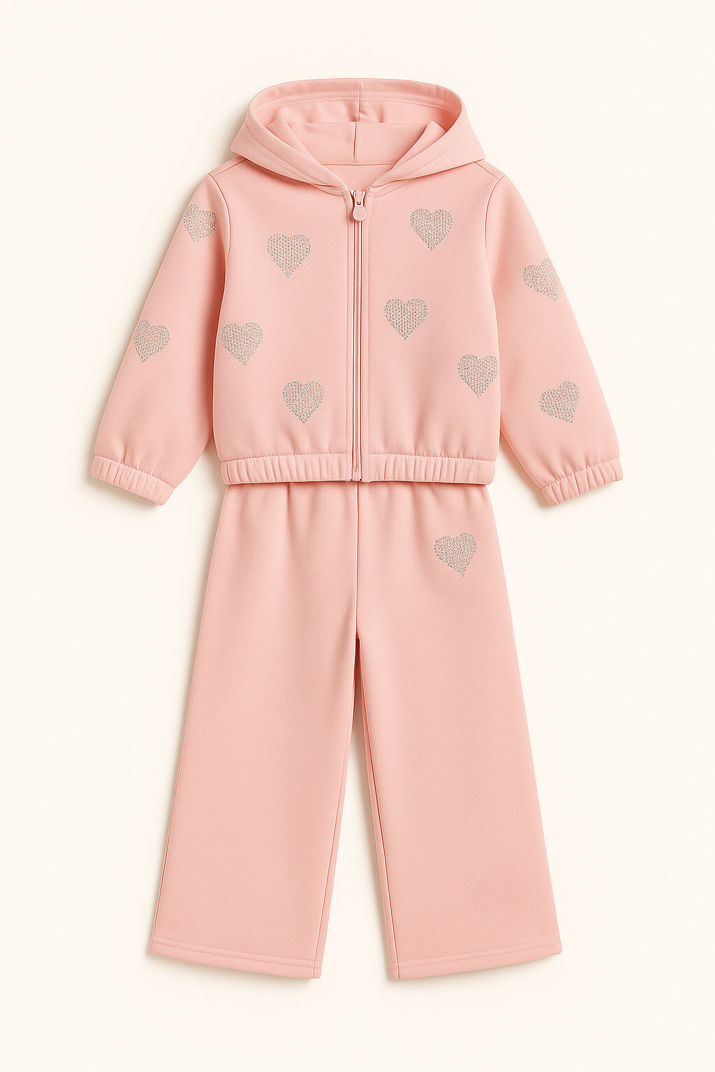 Grossiste Lu Kids - Ensemble Jogging fille strassé cœur