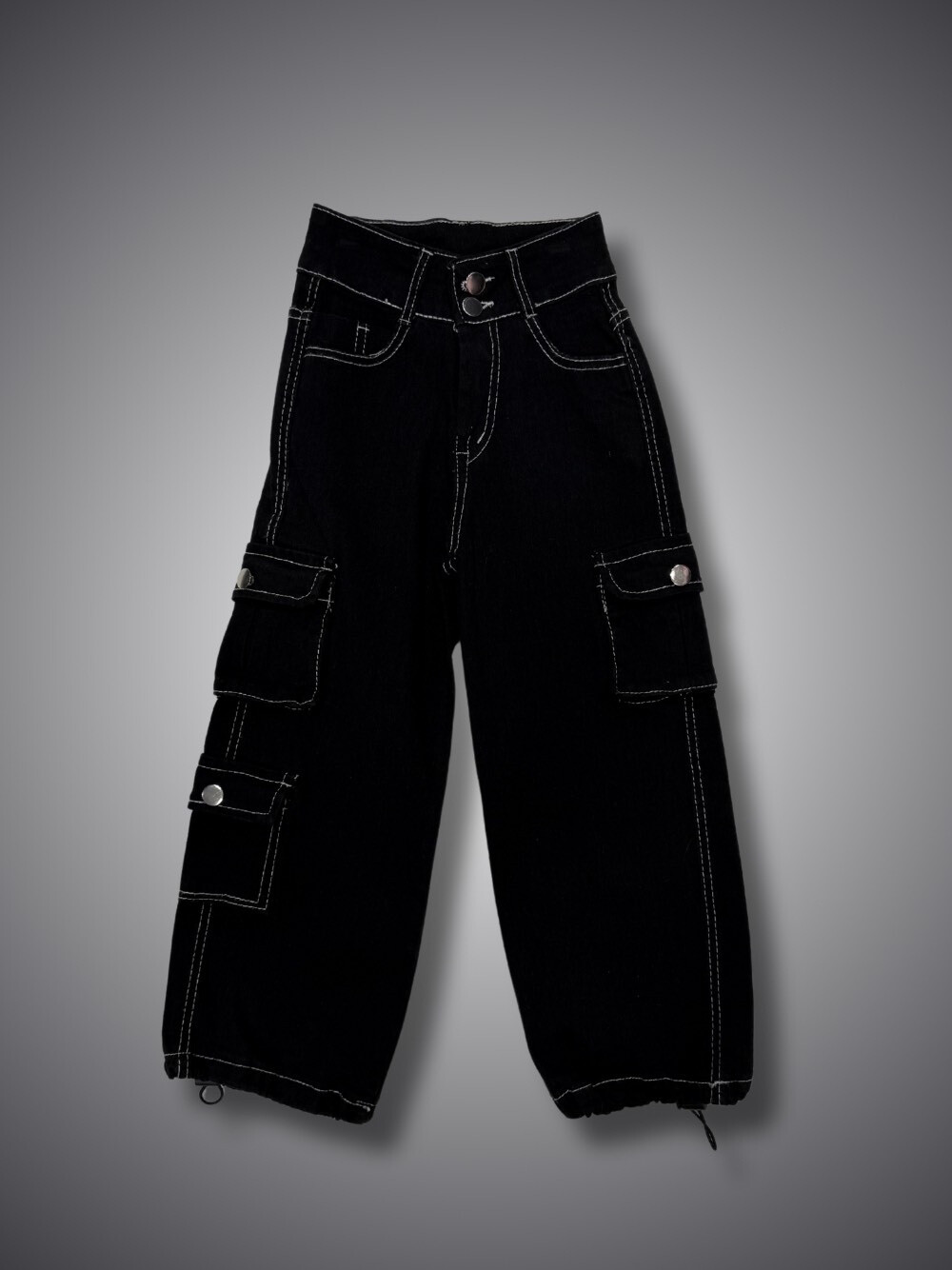 Wholesaler Lu Kids - Girls' Denim Cargo Pants