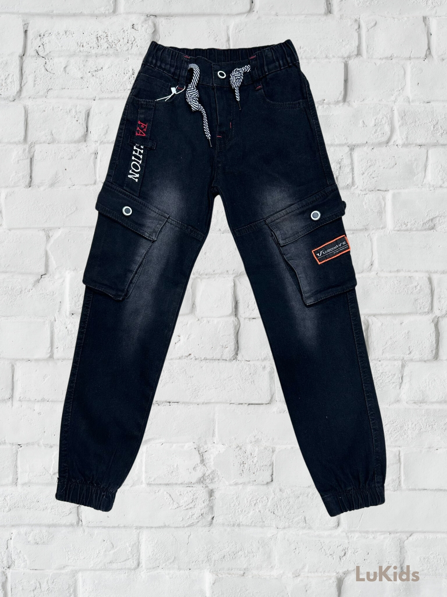 Wholesaler Lu Kids - Cargo pants with black pocket