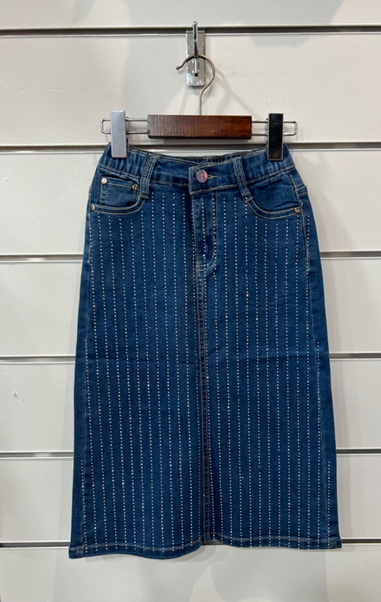 Großhändler Lu Kids - Langer Jeansrock für Mädchen