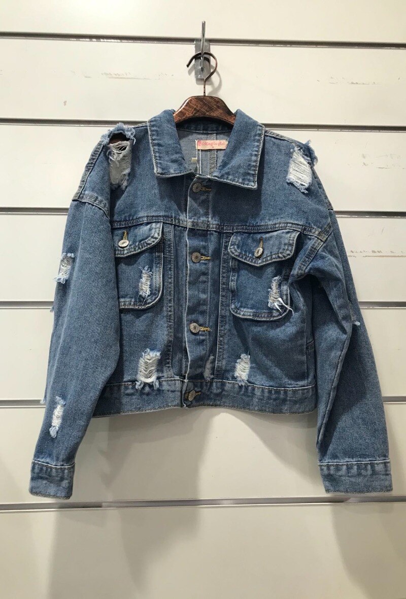 Grossista Lu Kids - giacca di jeans strappata