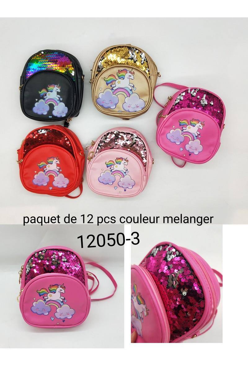 Grossista LX Moda - Borsa per bambini con paillettes a motivo unicorno