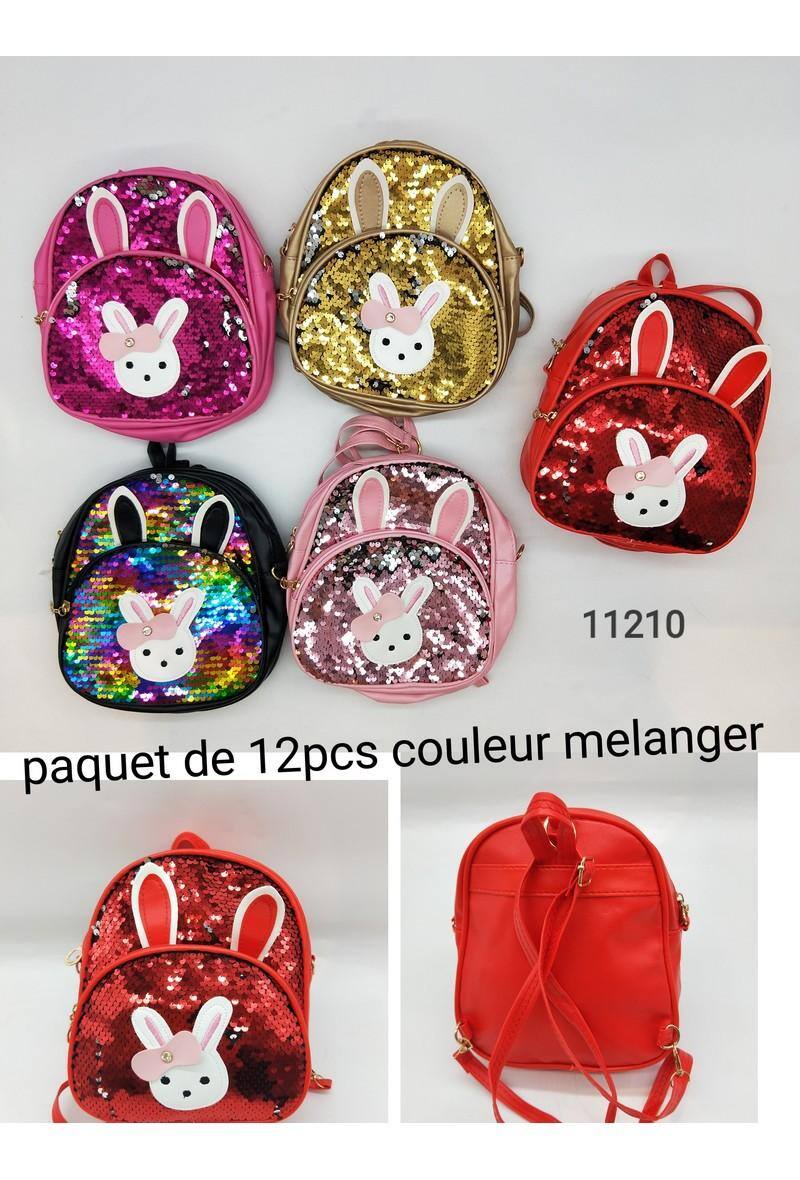 Grossista LX Moda - Borsa per bambini con motivo di coniglio in paillettes