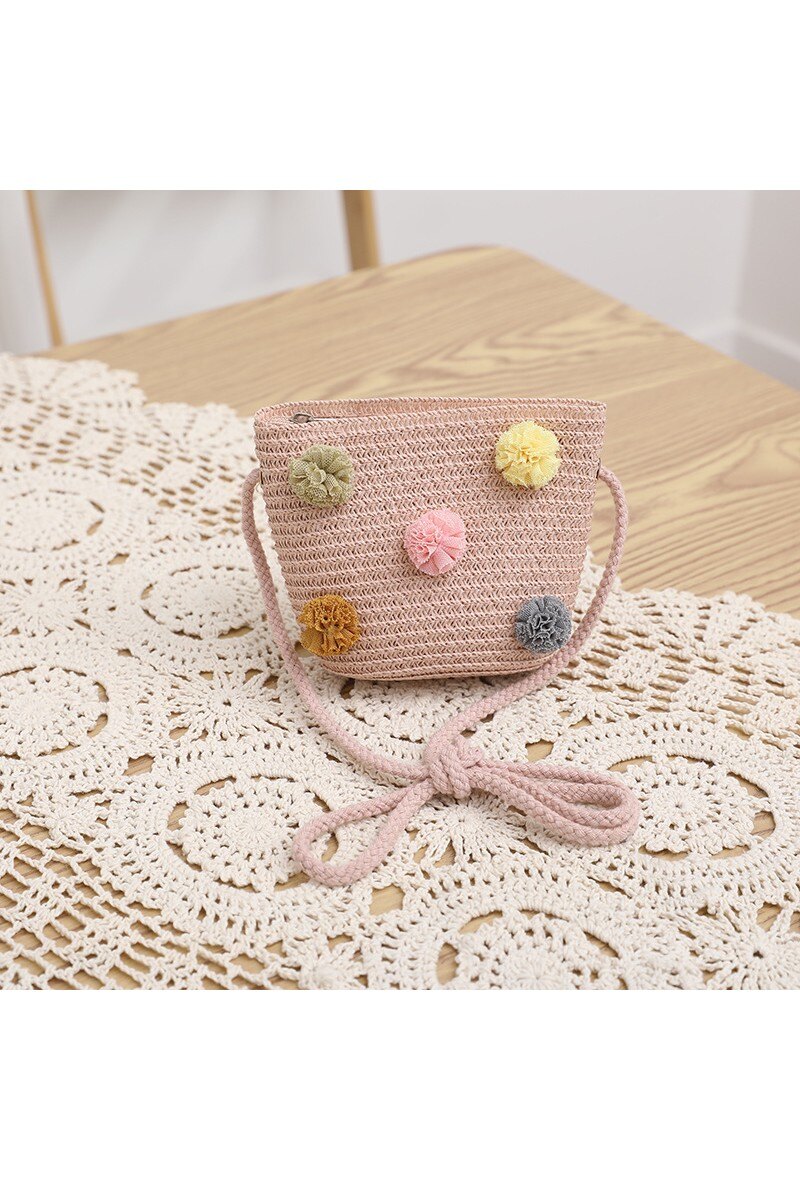 Grossista LX Moda - Piccola borsa per bambino con tracolla e pendente a fiore