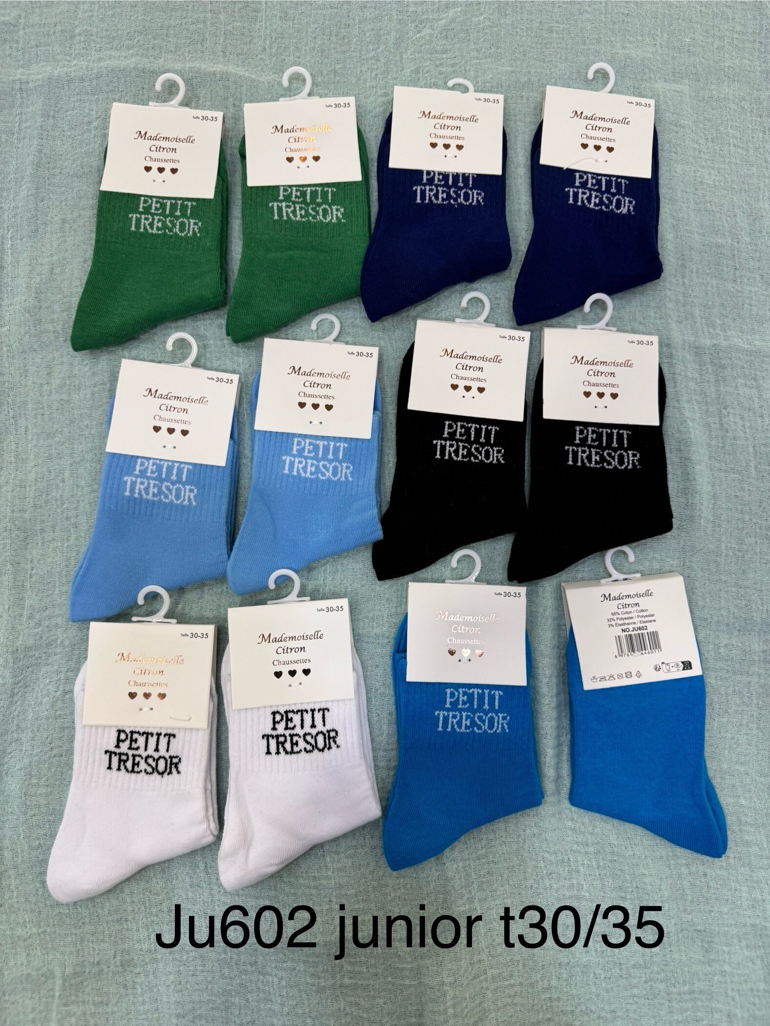 Großhändler MADEMOISELLE CITRON - Junior-Socken mit Botschaft