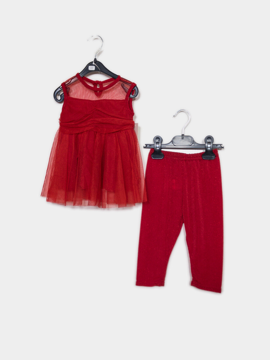 Wholesaler Maëlys - Shiny baby dress and leggings set for party
