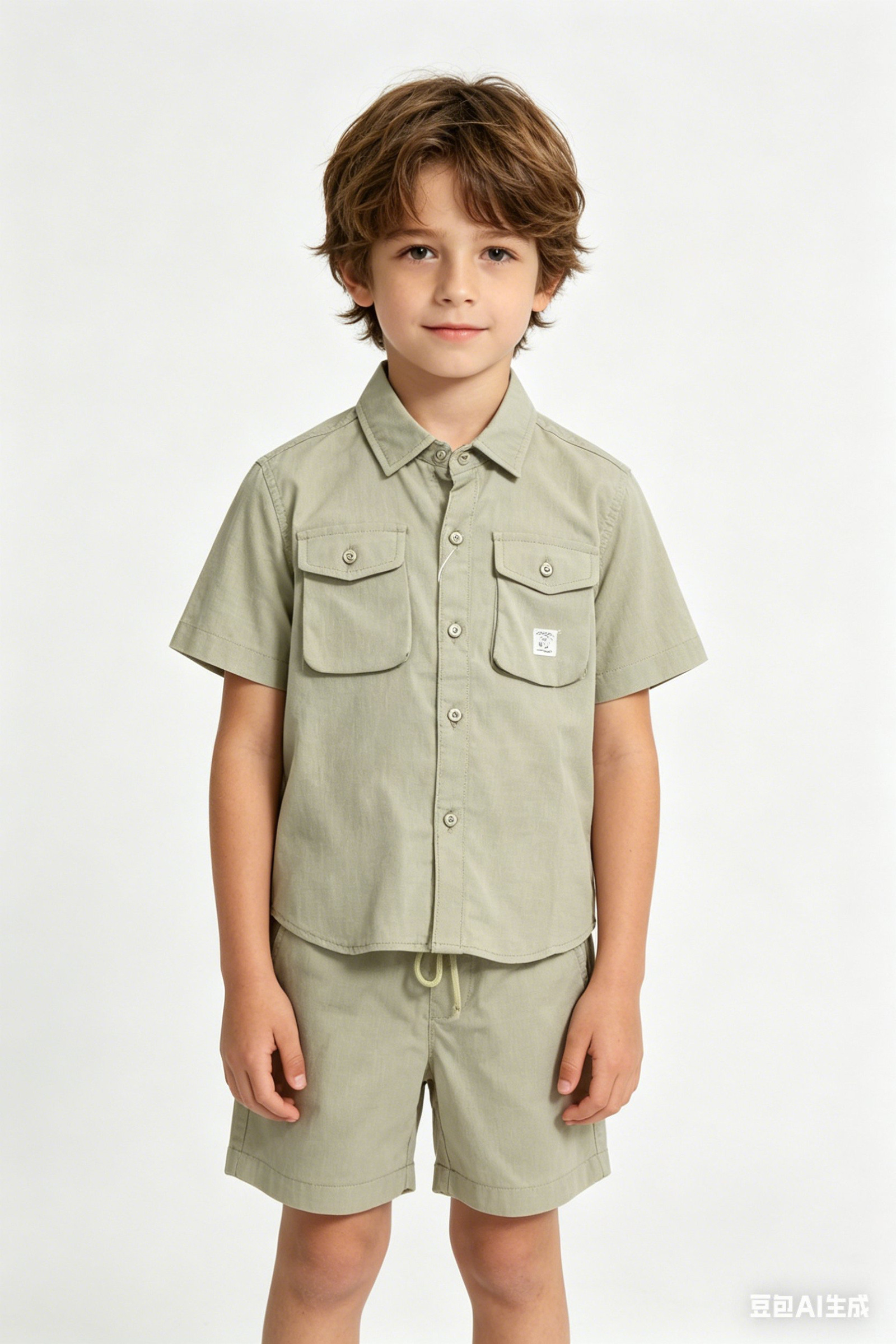 Grossiste Marine Corps - Ensemble chemise et bermuda garçon