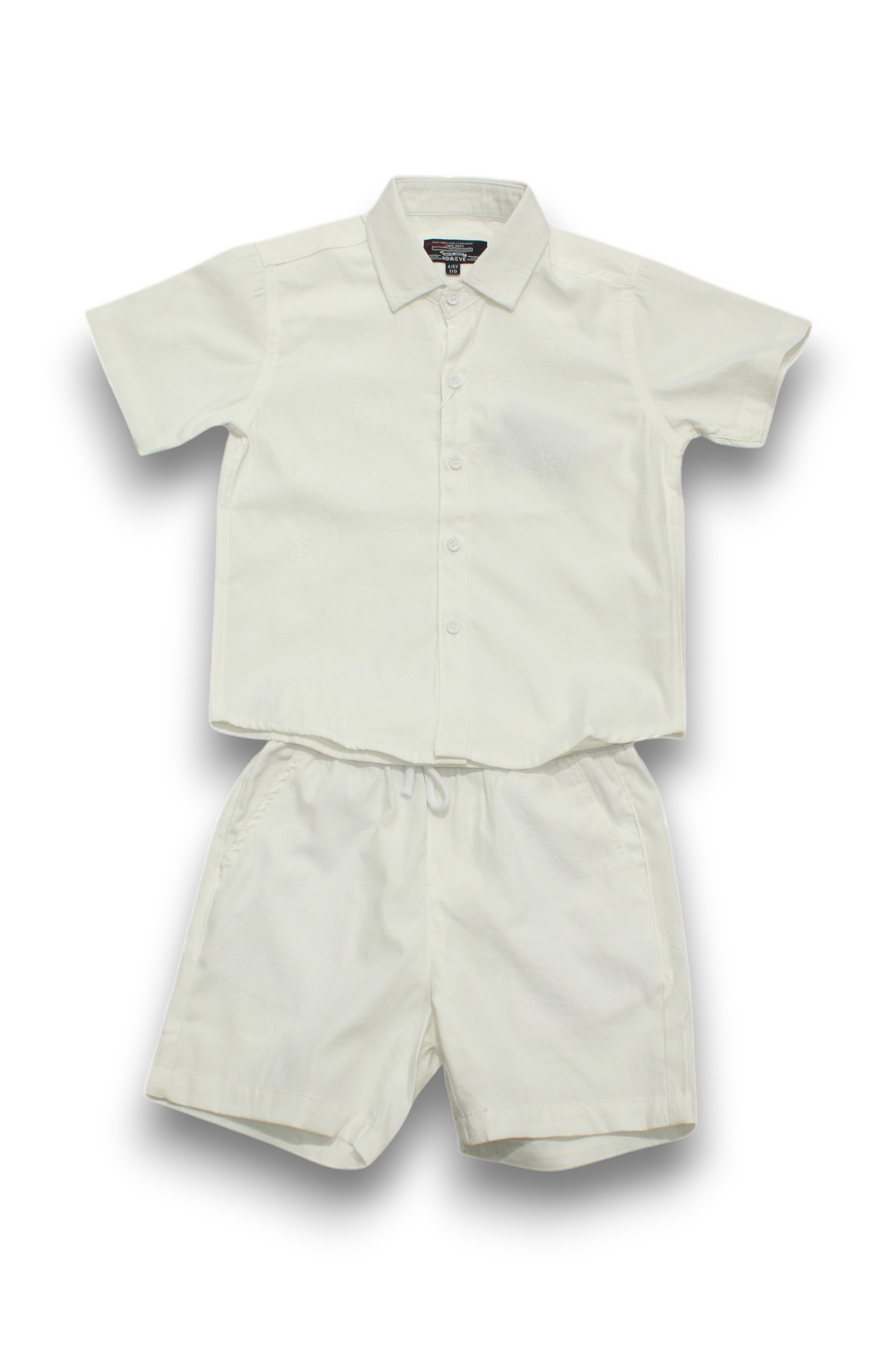 Großhändler Marine Corps - Jungen Hemd und Bermuda-Set mit Rundmuster