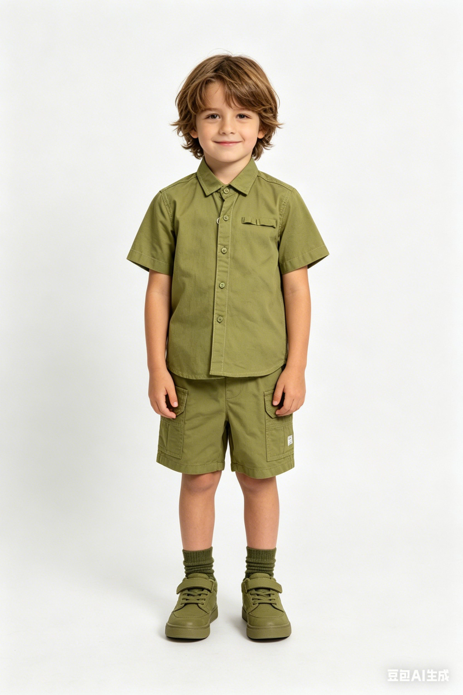 Grossiste Marine Corps - Ensemble chemise et bermuda garçon