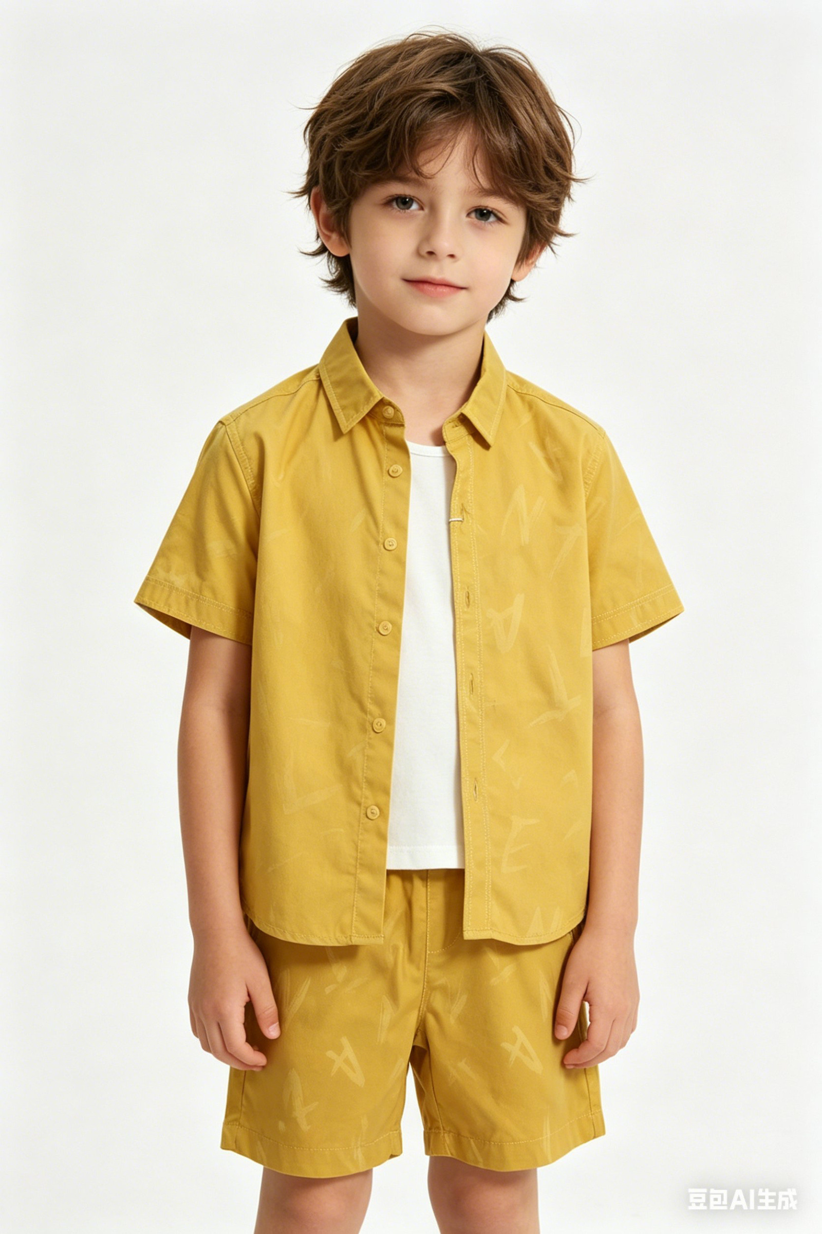 Grossiste Marine Corps - Ensemble chemise bermuda garçon