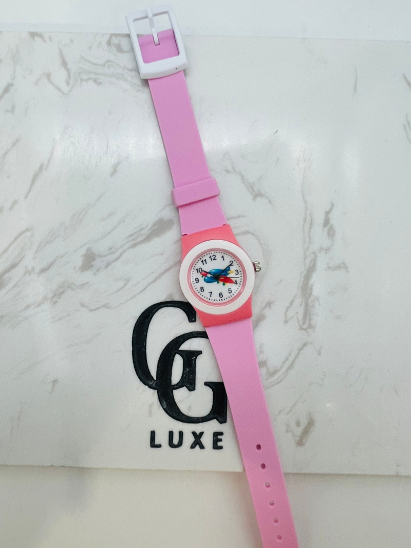 Grossista Michael John Montres - Orologio per bambini a forma di aeroplano 0512 rosa