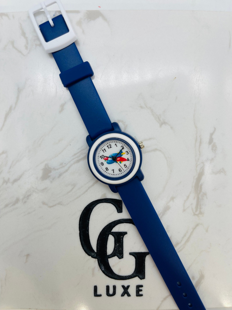 Grossista Michael John Montres - Orologio per bambini a forma di aereo 0512 blu