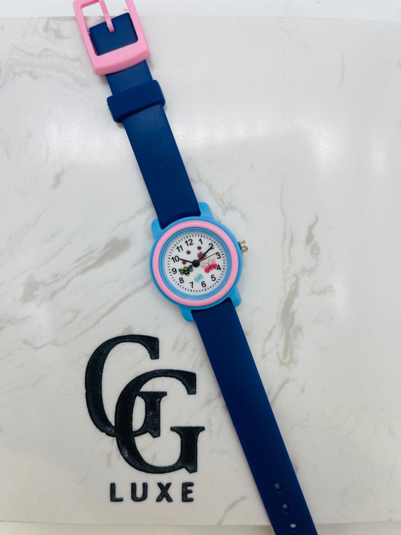 Grossista Michael John Montres - Orologio per bambini farfalla 0512 blu