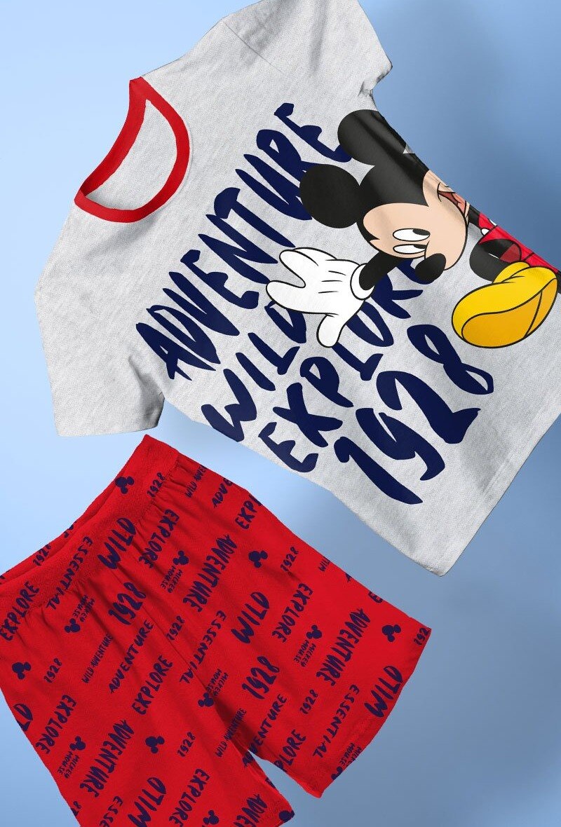 Großhändler Mickey - MICKEY 2-teiliges Pyjama-Set aus Shorts + T-Shirt