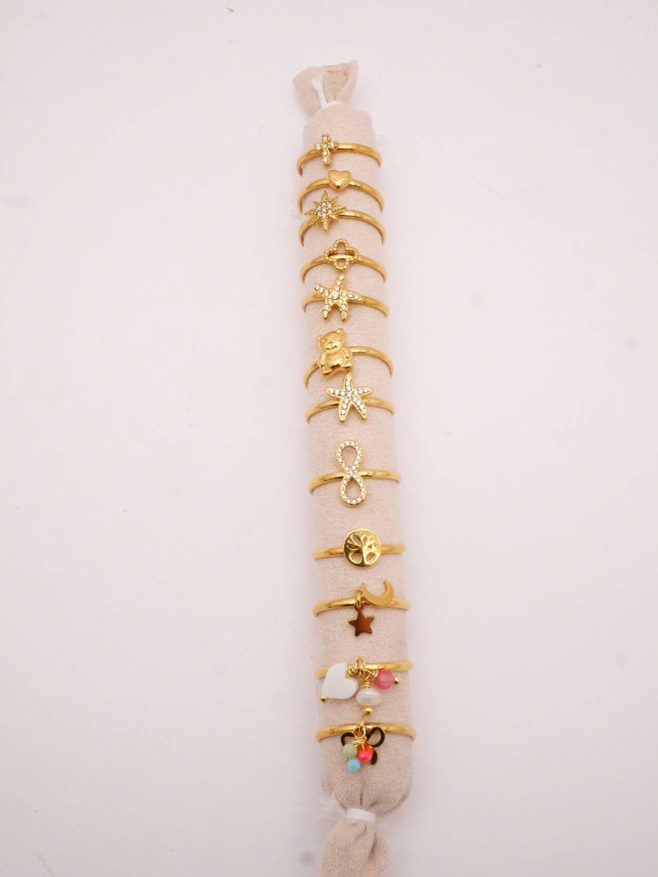 Großhändler MIMIKO - SET MIT 12 EDELSTAHL 304 RINGEN