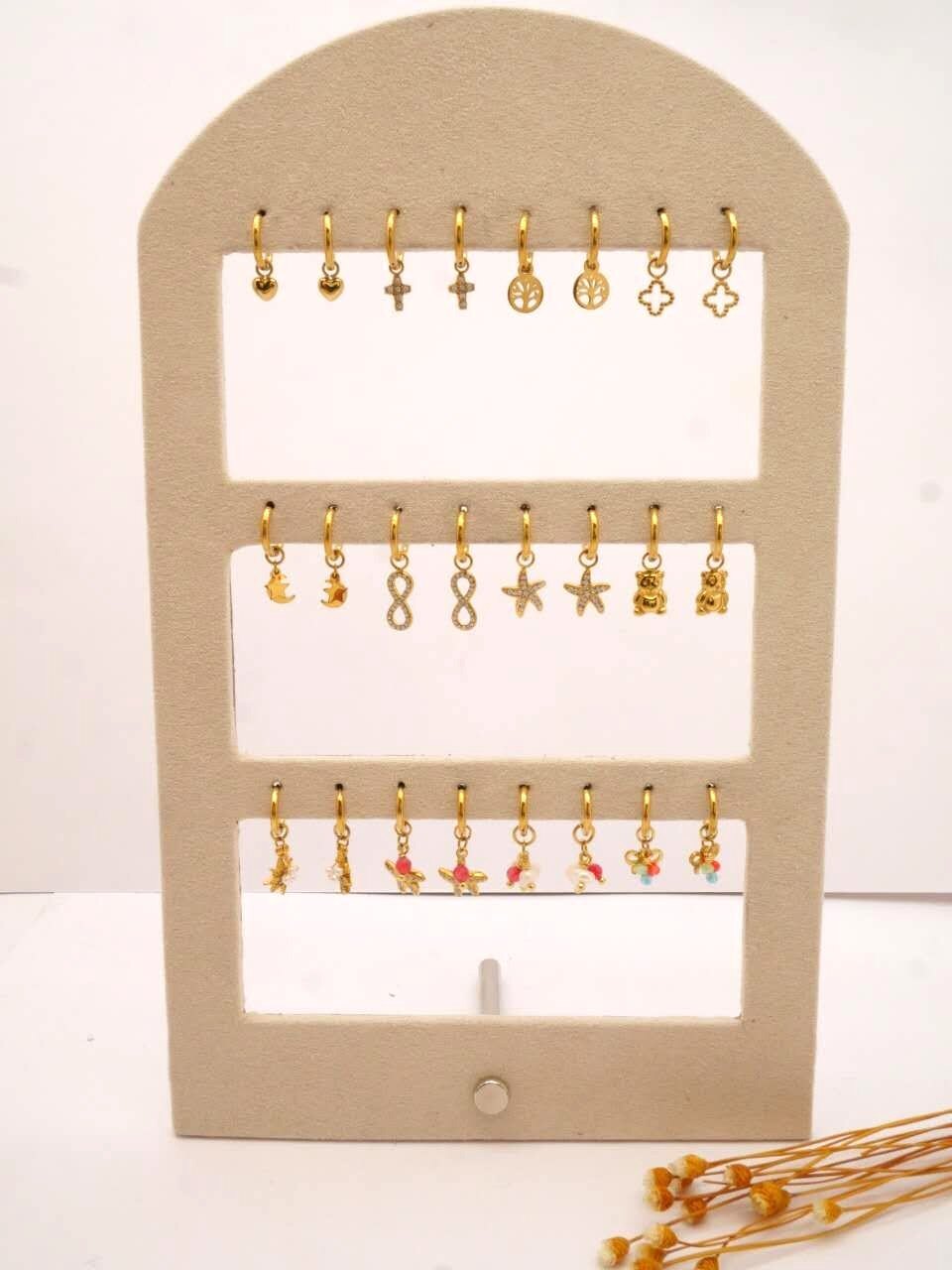 Großhändler MIMIKO - SET AUS 12 PAAR OHRRINGEN AUS 304 EDELSTAHL