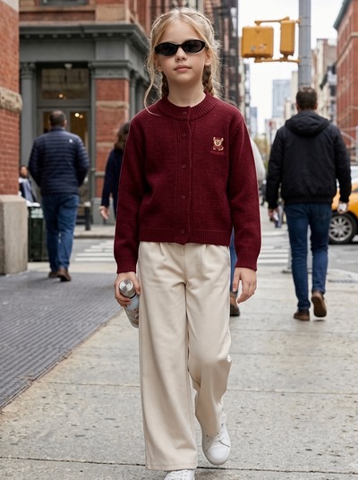 Mayorista Mini Mignon Paris - Conjunto de suéter cálido y pantalones suaves y acogedores para niña Mayorista Mini Mignon Paris - Conjunto de suéter cálido y pantalones suaves y acogedores para niña