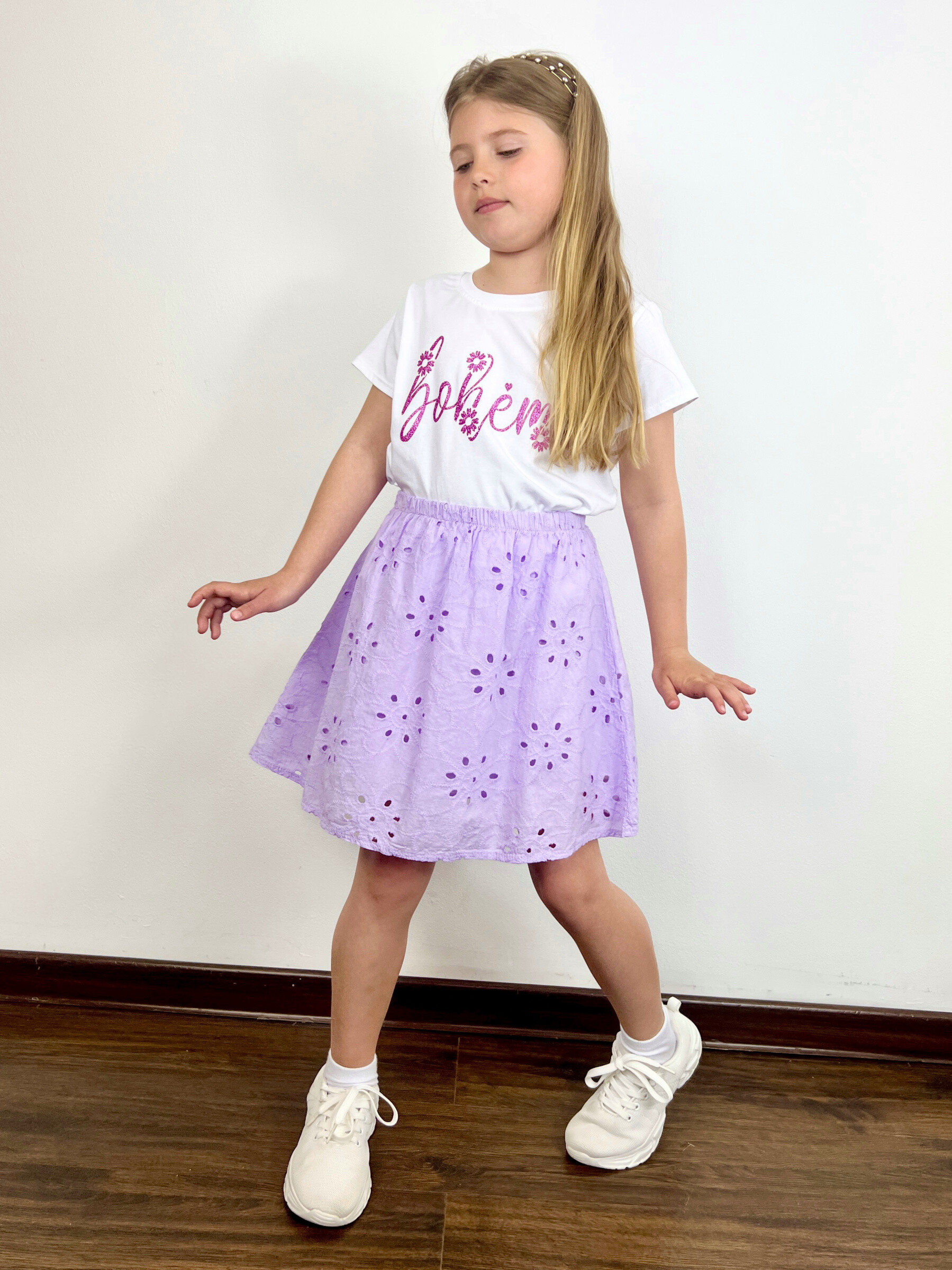 Großhändler Mini Mignon Paris - T-Shirt und Baumwollrock für Mädchen