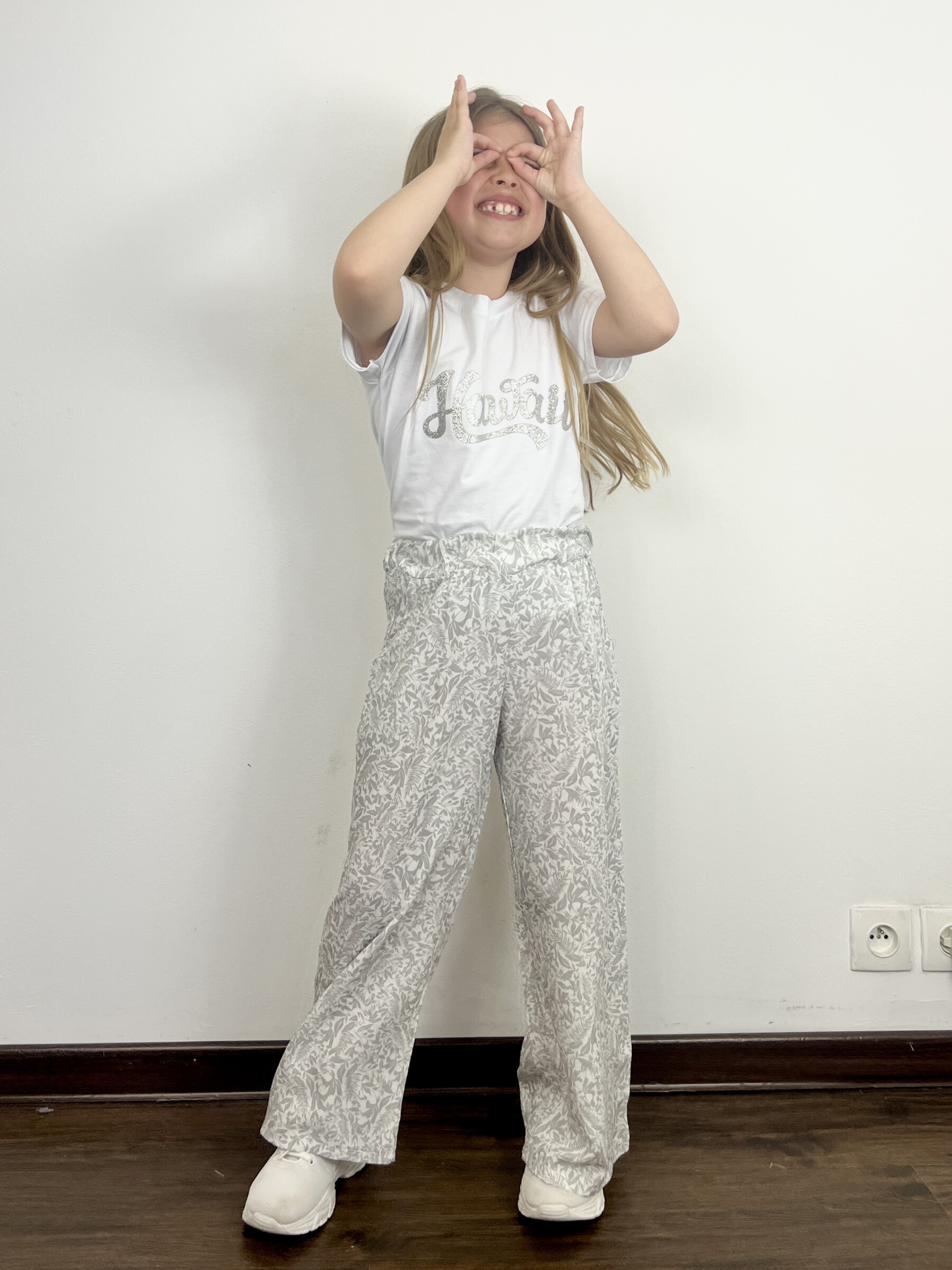 Wholesaler Mini Mignon Paris - Cotton t-shirt and printed loose pants for girls