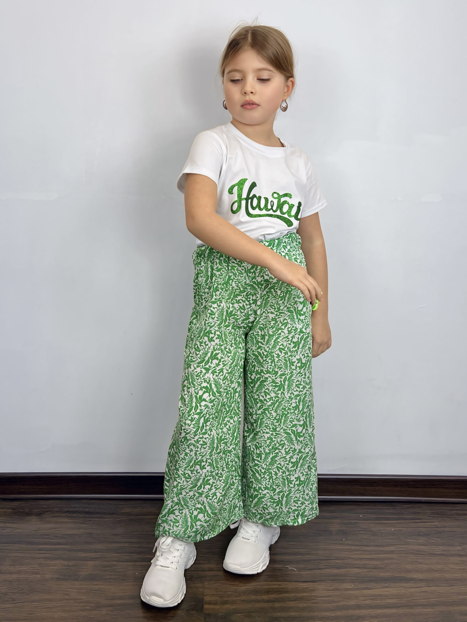 Wholesaler Mini Mignon Paris - Cotton t-shirt and printed loose pants for girls