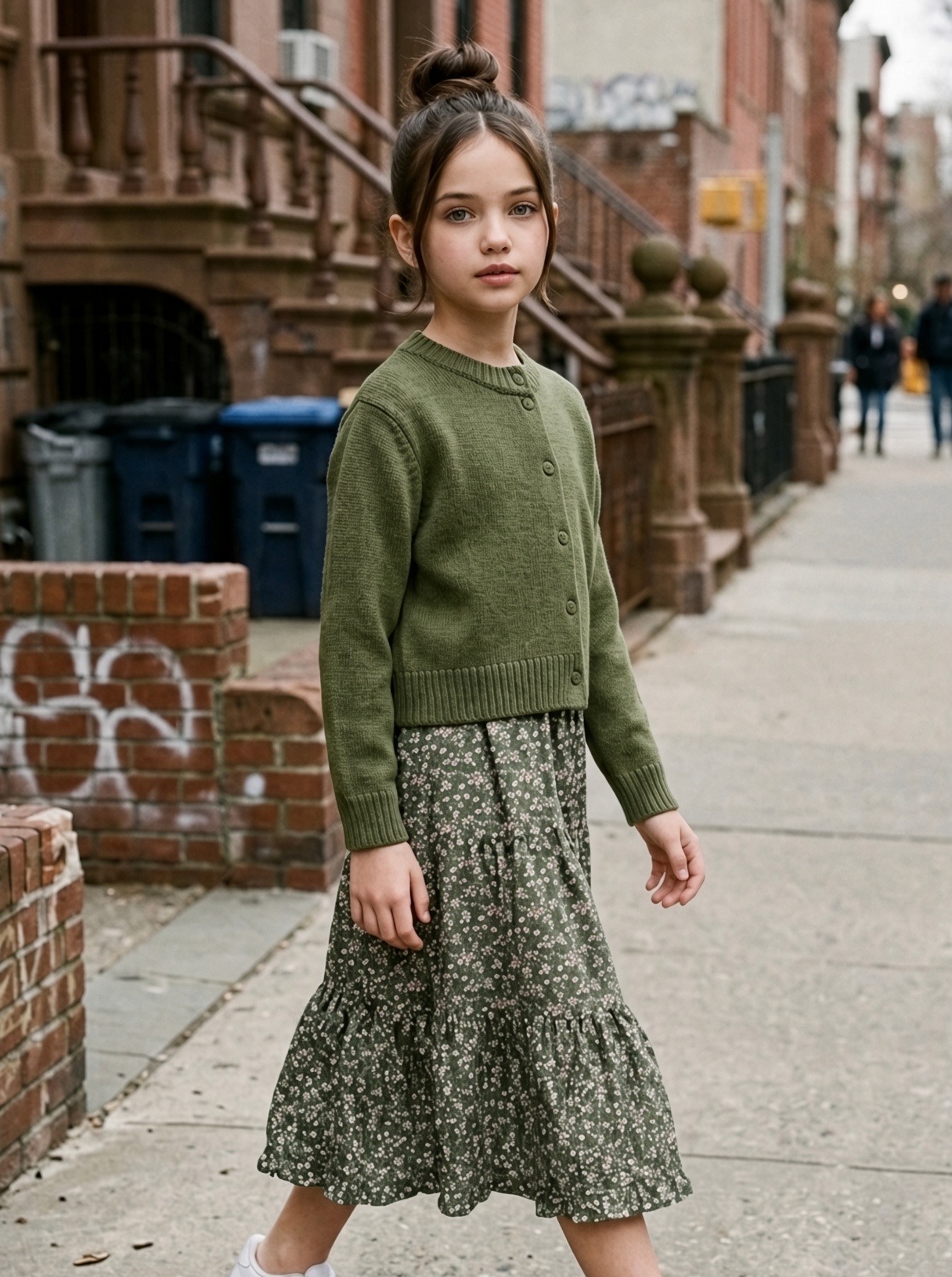 Großhändler Mini Mignon Paris - Mädchen-Strickweste und langer Rock