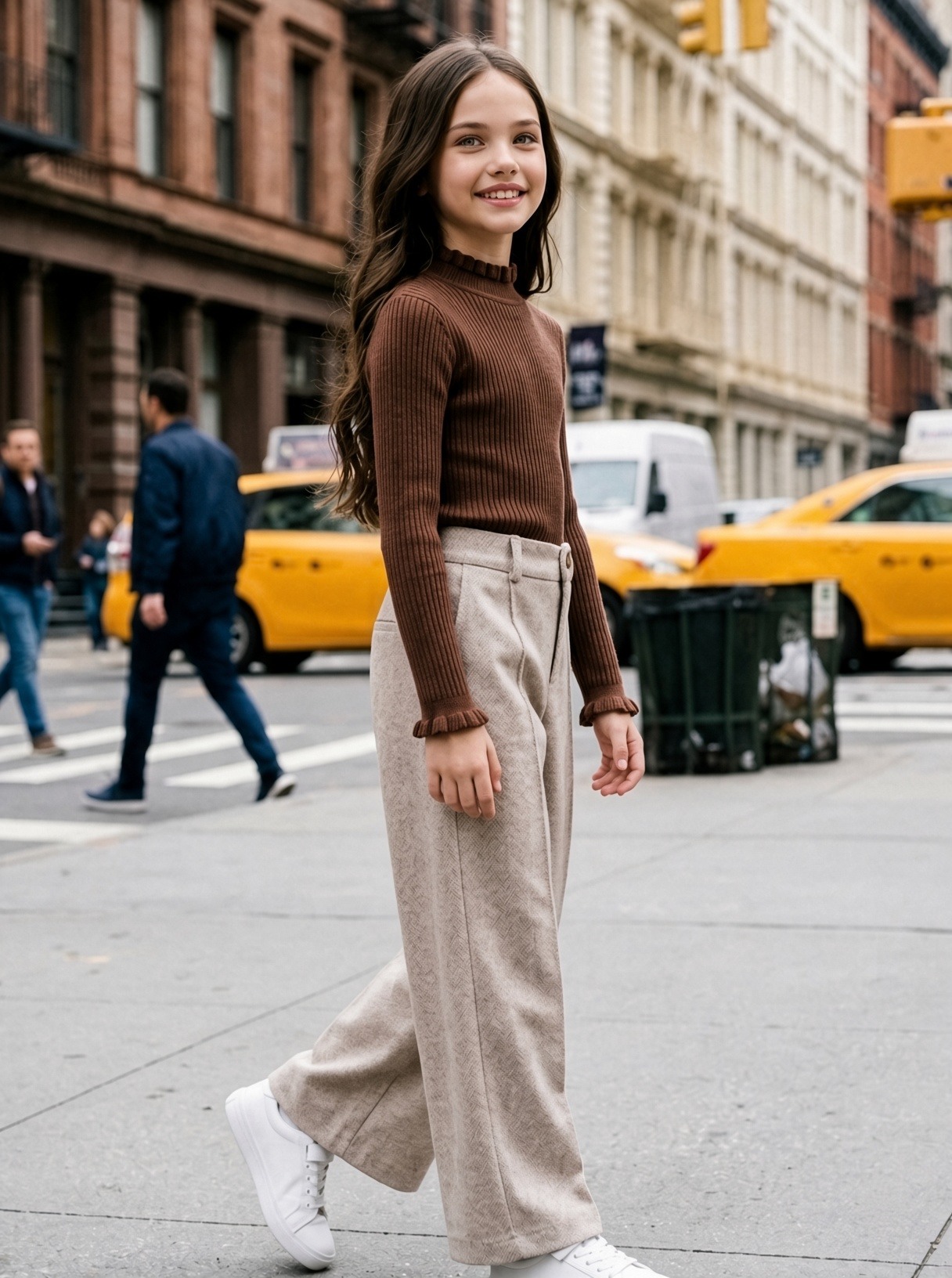 Grossiste Mini Mignon Paris - Ensemble pull chaud et pantalon épais pour fille