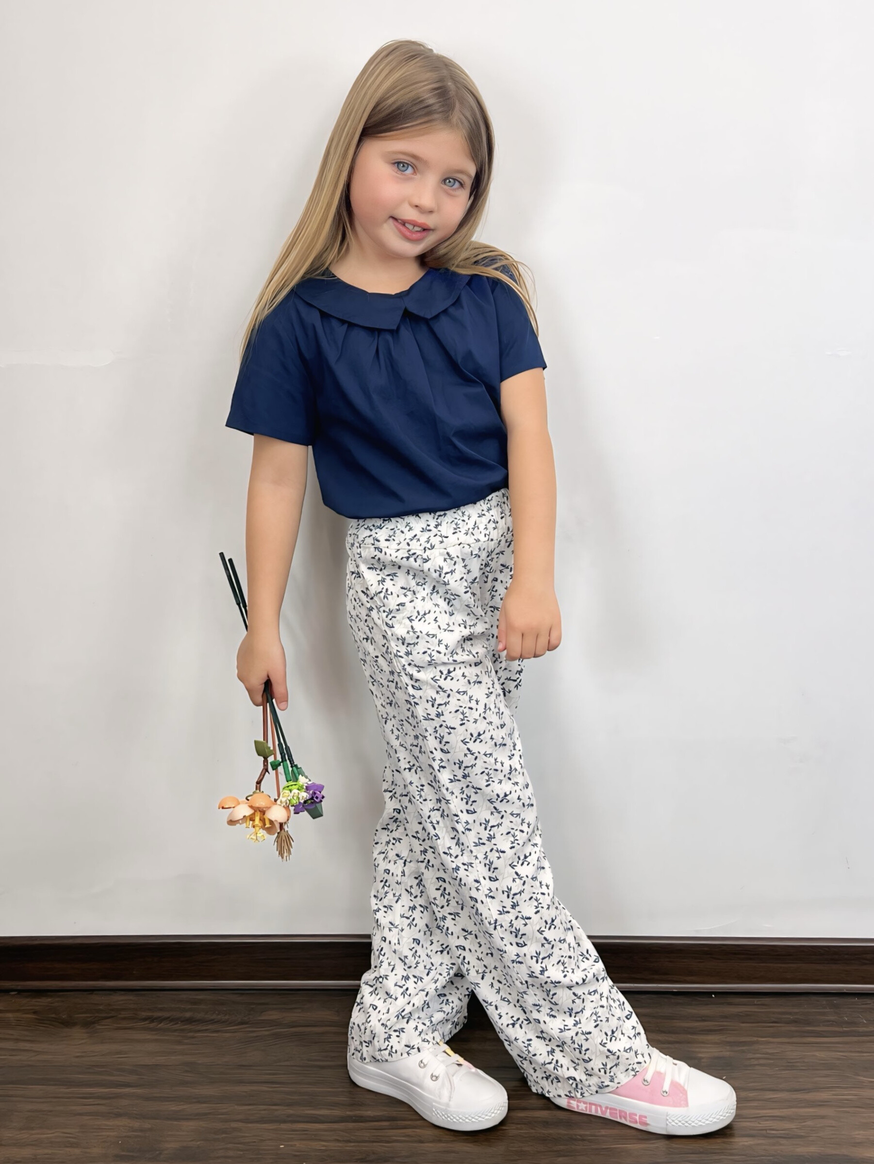 Wholesaler Mini Mignon Paris - Cotton top and loose pants set for girls