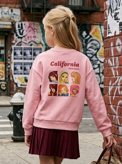 Mayorista Mini Mignon Paris - Conjunto para niña con sudadera de algodón y falda plisada Mayorista Mini Mignon Paris - Conjunto para niña con sudadera de algodón y falda plisada