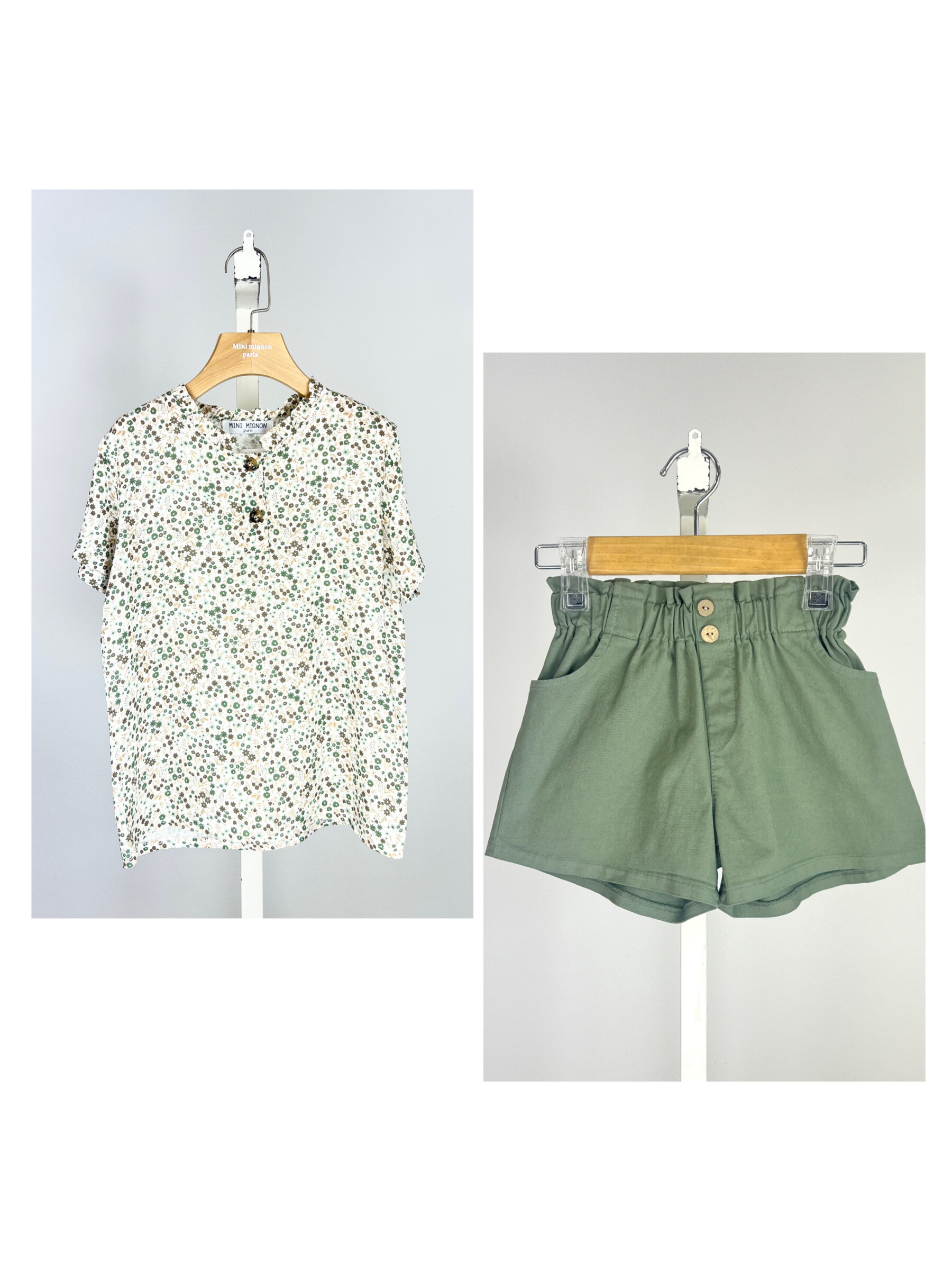Grossista Mini Mignon Paris - Top Fleuri Liberty e Cotton Short for Girls
