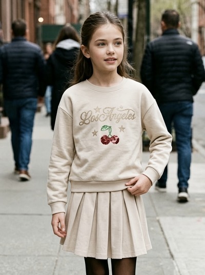 Mayorista Mini Mignon Paris - Conjunto de algodón para niña Mayorista Mini Mignon Paris - Conjunto de algodón para niña
