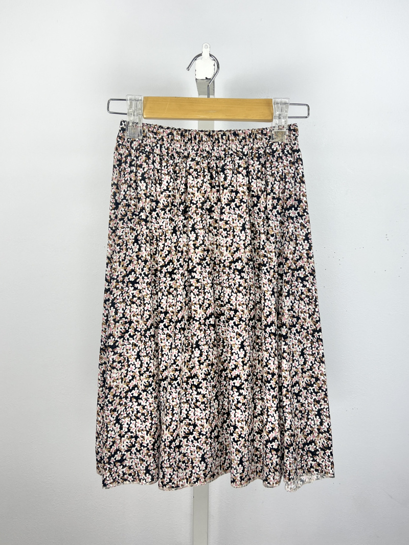 Mayorista Mini Mignon Paris - Falda midi con estampado floral para niña