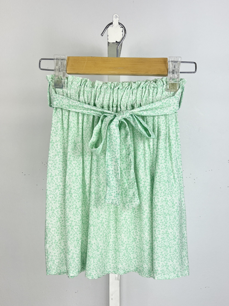 Mayorista Mini Mignon Paris - Falda corta de flores con cinturón para niña