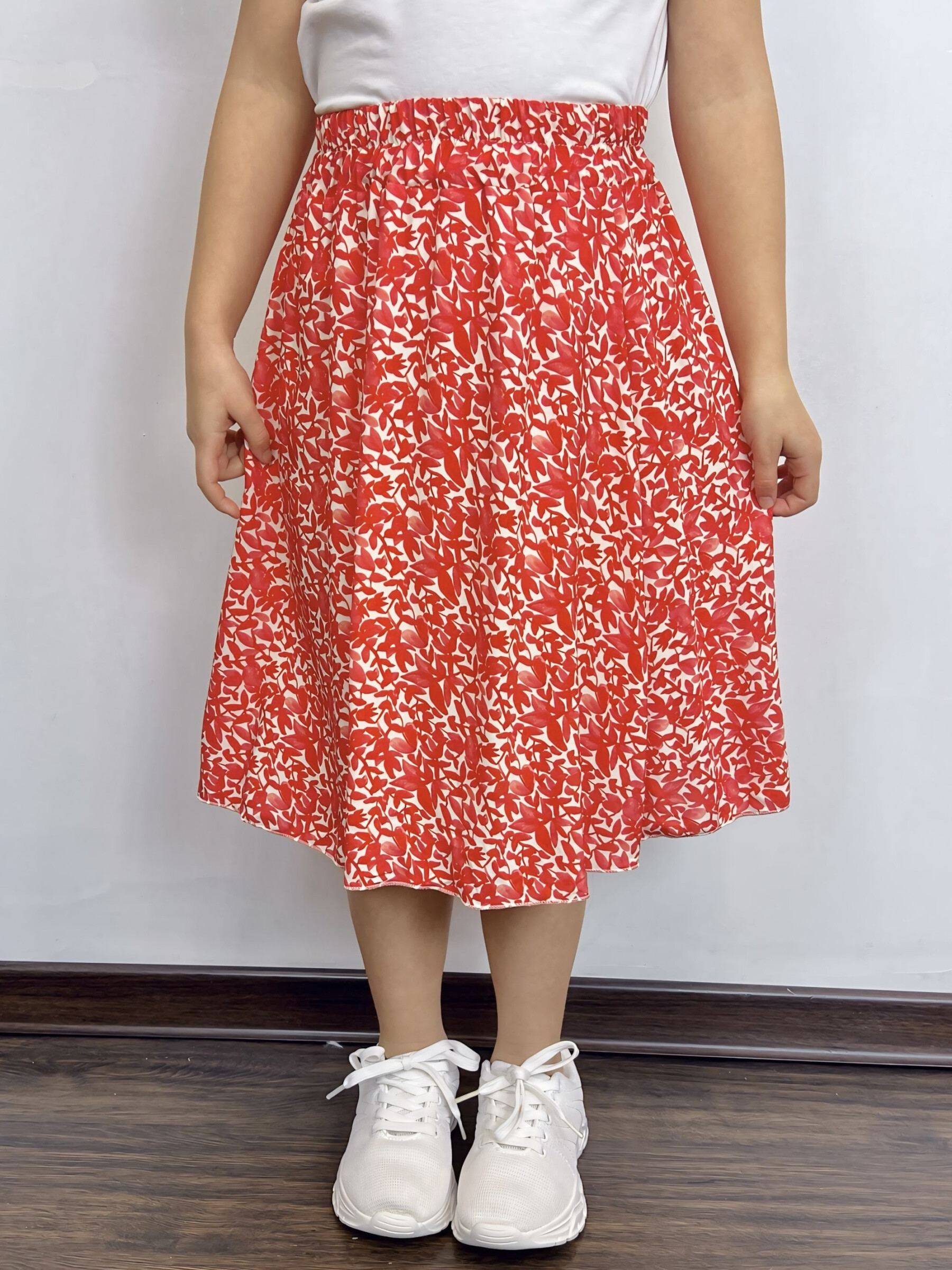 Mayorista Mini Mignon Paris - Falda larga con estampado de follajes para niña