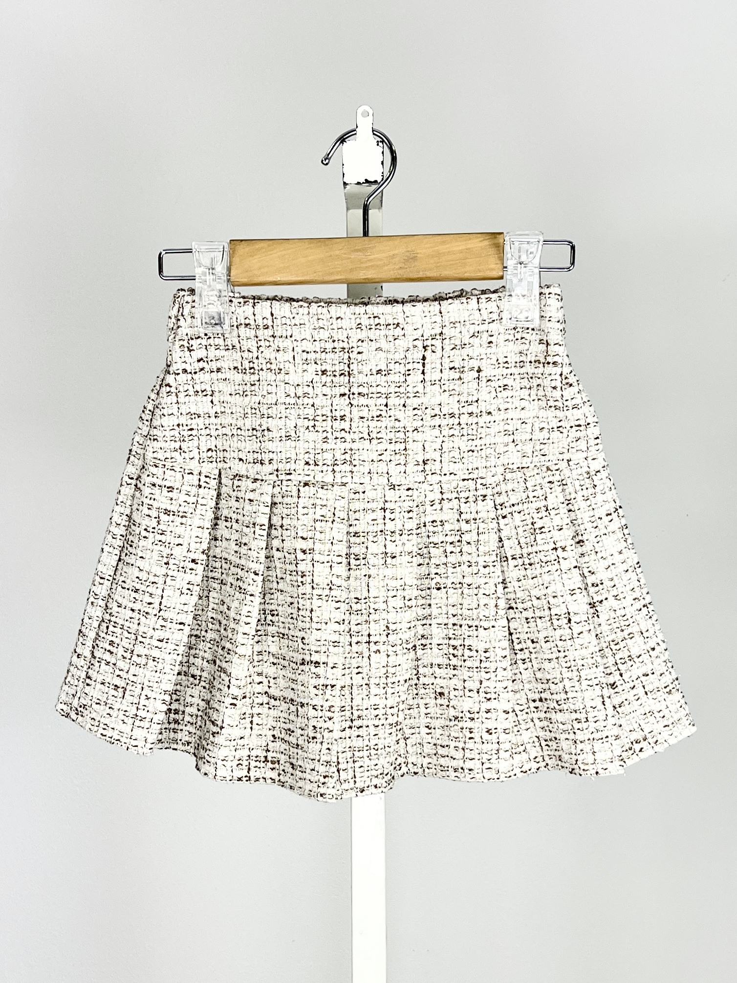 Großhändler Mini Mignon Paris - Gefalteter Schulmädchenrock aus Tweed für Mädchen