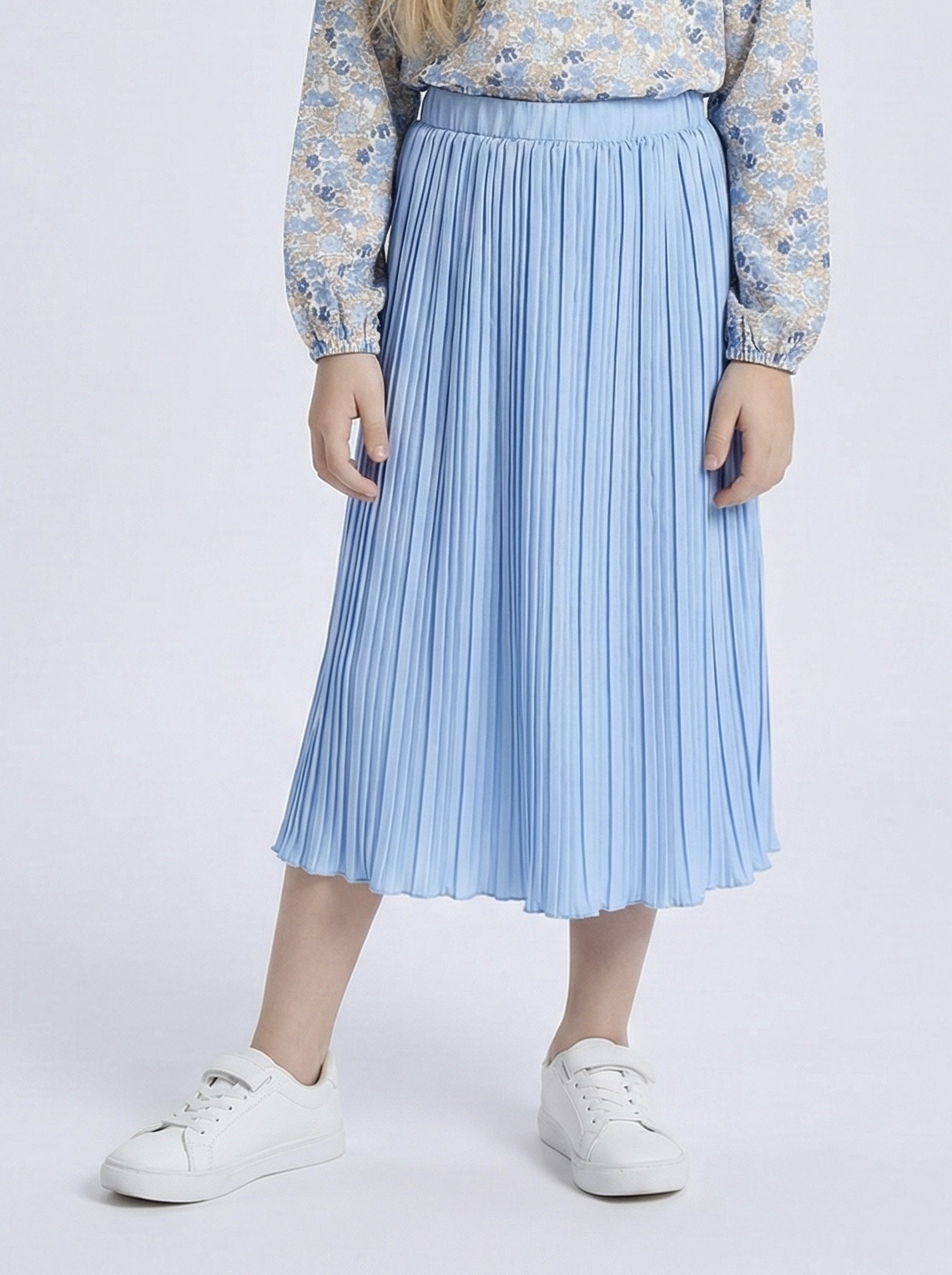 Mayorista Mini Mignon Paris - Falda larga plisada con cintura elástica para niña