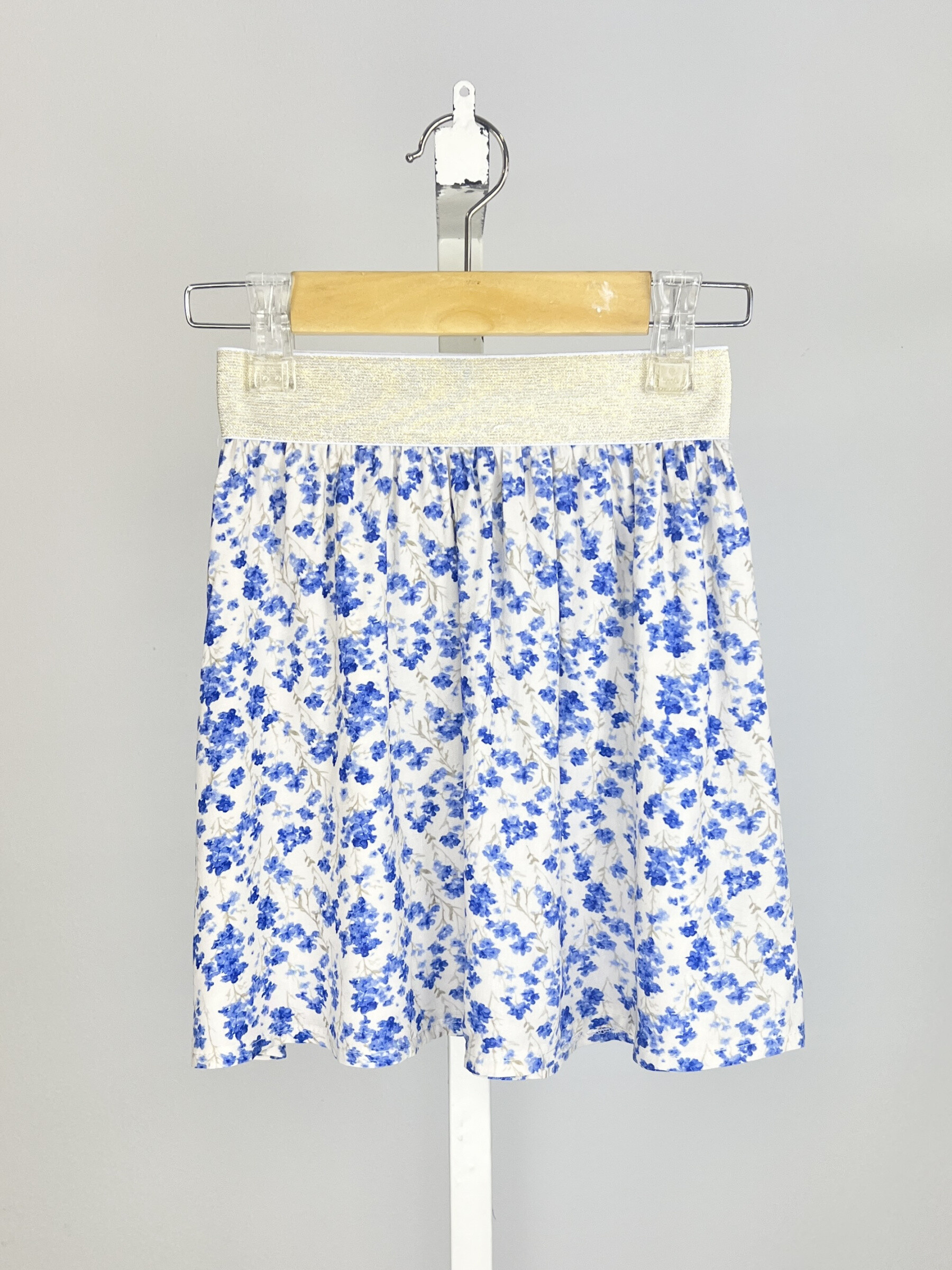 Wholesaler Mini Mignon Paris - Flower skirt with golden belt for girls