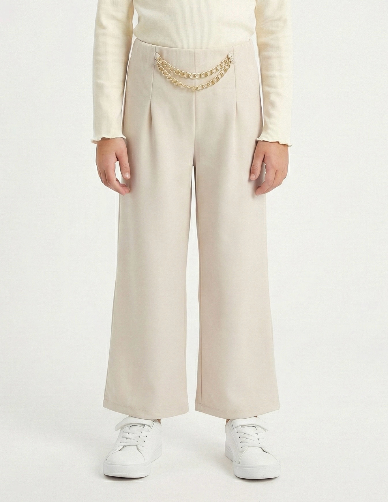 Mayorista Mini Mignon Paris - Pantalón ancho con cadenas para niña