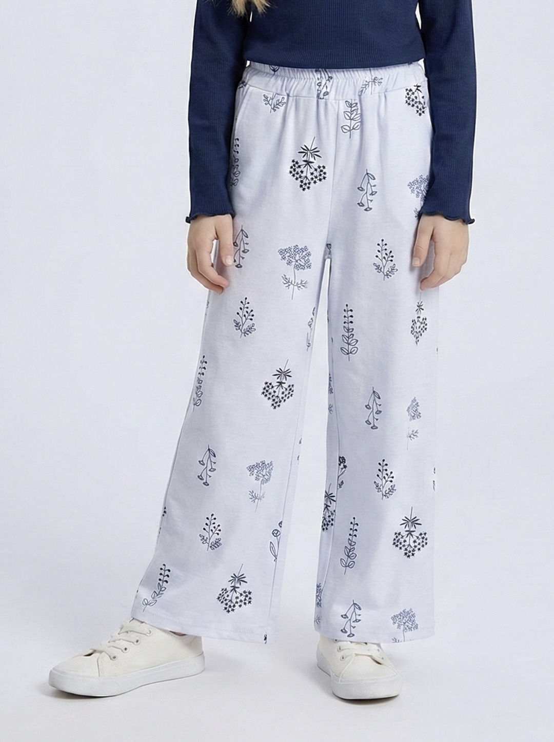 Wholesaler Mini Mignon Paris - Printed linen-touch pants for girls