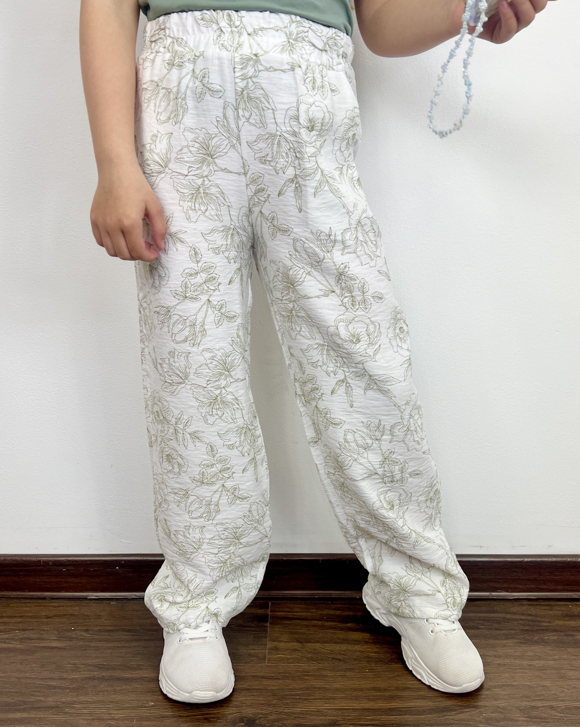Wholesaler Mini Mignon Paris - Loose floral print pants for girls