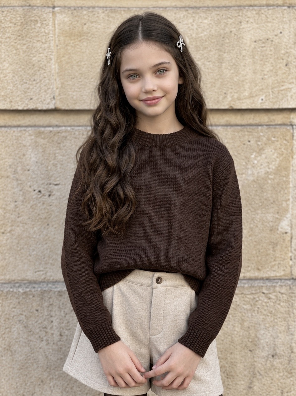 Großhändler Mini Mignon Paris - Mädchenpullover mit Wollanteil