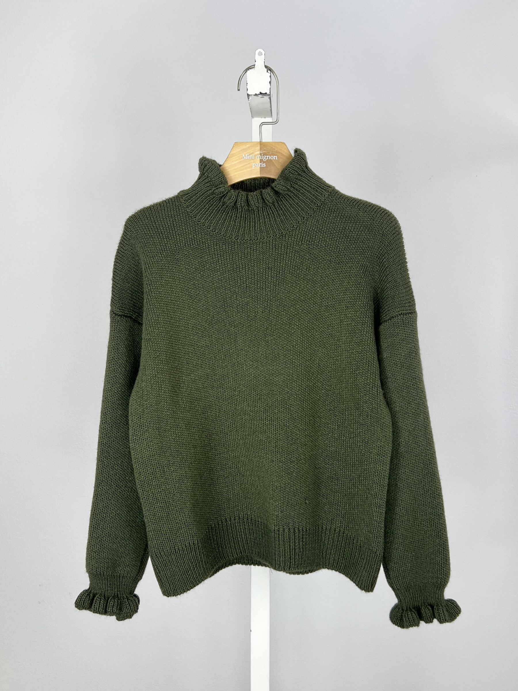 Grossista Mini Mignon Paris - Maglione a collo alto a balze per ragazza